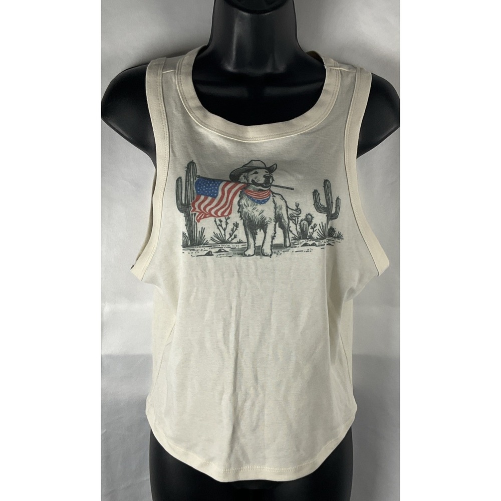 Bella + Canvas Women's Size XL Patriotic Cropped Tank NWOT